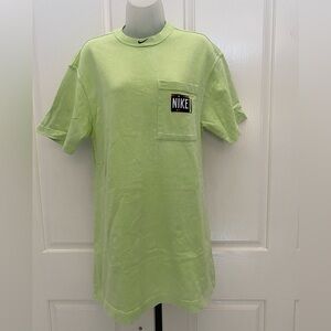 Nike Bright Green Pocket Short Sleeve TShirt Dress XS